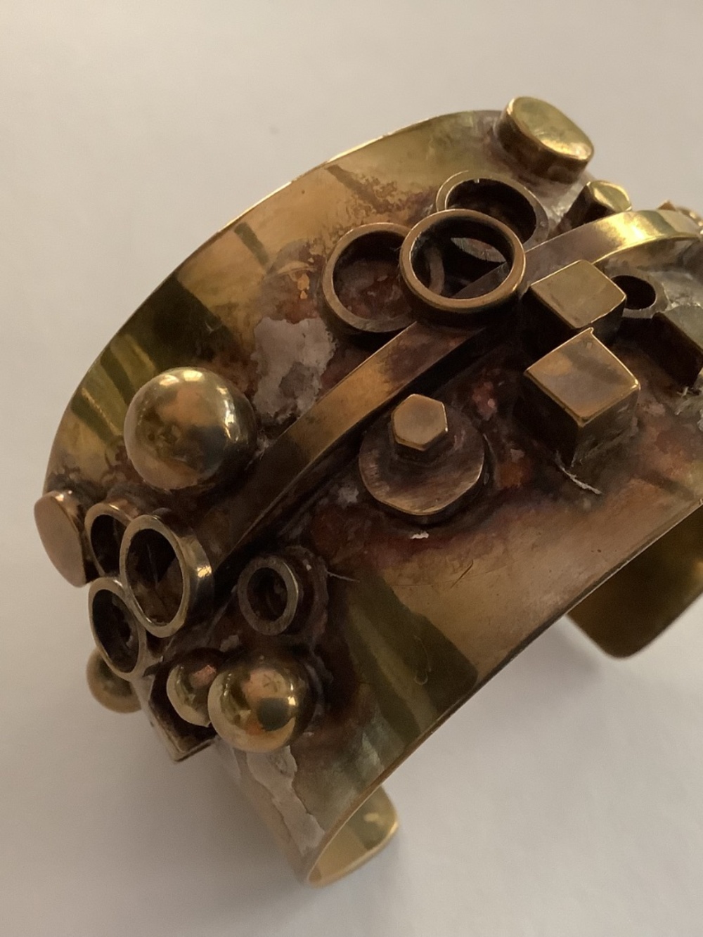 EXCEPTIONAL VINTAGE SCANDINAVIAN BRUTALIST CUFF - Picture 9 of 15